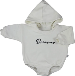 Niemowlęce dresowe body baggy z kapturem Koala Dreamer – beżowe
