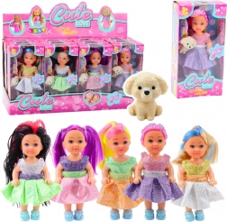 Mini laleczka w sukience z pieskiem