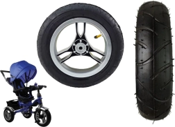 Plastowe tylne koło z pompowaną gumową oponą do PRO600