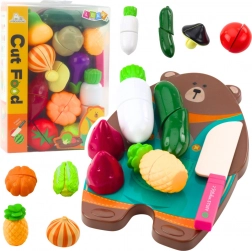 Dziecięcy zestaw do krojenia warzyw z deską i nożem