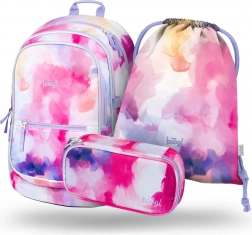 Zestaw szkolny Baagl Core Painting: plecak, piórnik i worek