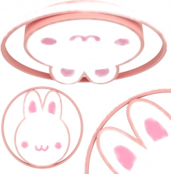 Lampa LED sufitowa do pokoju dziecięcego z pilotem Króliczek