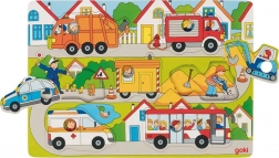 GOKI drewniana układanka - Na drodze