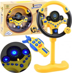 Interaktywna kierownica dla dzieci na stojaku z pilotem i kluczykami