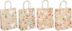 Świąteczna torebka prezentowa, rozmiar S (15 × 21 × 8 cm), 4 motywy