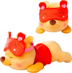pluszowy miś KUBUŚ PUCHATEK WINNIE THE POOH Snuglets 40 cm z maską do spania