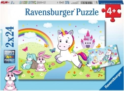 Puzzle RAVENSBURGER bajkowy jednorożec 2×24 elementów