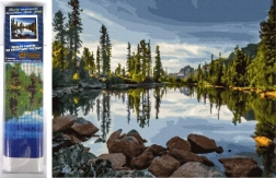 Diamentowe malowanie Spokojne Jezioro 30x40 cm