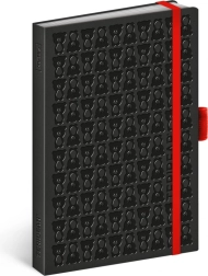 NOTIQUE notes TERIBEAR, czarny, w linie, 9 × 13 cm