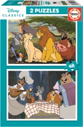 Educa Puzzle Disney Zwierzęta 2x48 elementów