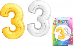 Balon dmuchany w kształcie cyfry 3