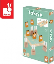 Janod - Dwie strategiczne gry w jednym: Kółko i krzyżyk oraz Wyścig Taktyczny dla dzieci od 5 lat