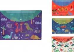 Teczka z zatrzaskiem z motywem dinozaurów 36 × 26 cm