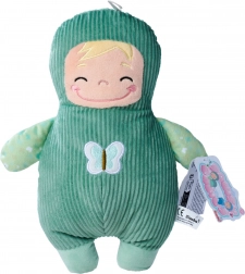 Pluszowa laleczka Squishbabies w zielonym ubranku 28 cm