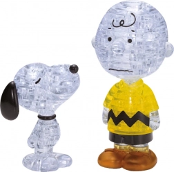HCM KINZEL 3D kryształowa układanka Snoopy i Charlie Brown – 77 elementów