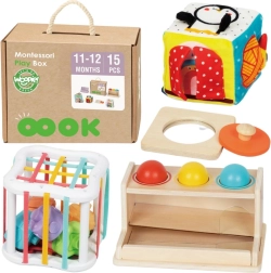 Woopie green montessori box 5w1 dla niemowląt 11–12 miesięcy fsc