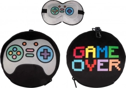 poduszka podróżna z maską let's play