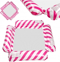 Nadmuchiwana basenowa leżanka–hamak krzesło bujane różowe