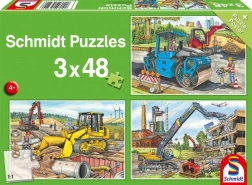 Puzzle SCHMIDT na placu budowy 3×48 elementów