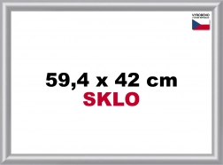 Plastowa rama na puzzle A2, srebrna