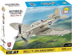 Model konstrukcyjny myśliwca Bell P-39D Airacobra z 361 elementów