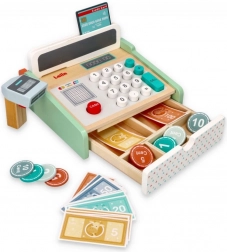 Pastelowa kasa - drewniana zabawka