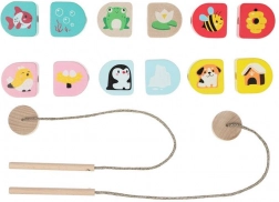 Cubika gdzie mieszkamy – drewniany zestaw do nawlekania dla dzieci