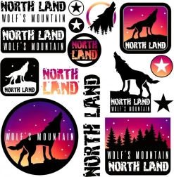 Naprasowywane obrazki – wilki 15 × 21 cm