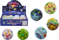 Świecąca piłeczka z wypustkami dinozaury 7 cm