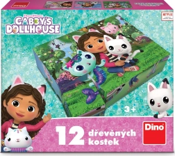 Drewniane licencyjne klocki Gabi – 12 kostek