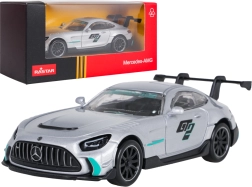 Metalowy model Mercedes-AMG GT2 RASTAR w skali 1:43, srebrny