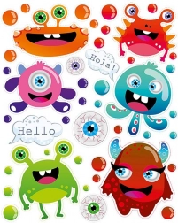 Naprasowanki Potworki duży arkusz