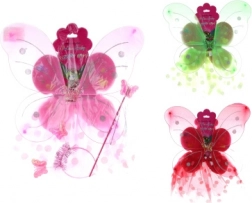 Dziecięcy zestaw wróżki z skrzydełkami, spódniczką i dodatkami