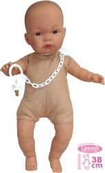 Realistyczna lalka niemowlę Llorens – z dźwiękami i miękkim ciałem 38 cm