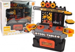Dziecięcy stół warsztatowy z narzędziami – 57 elementów