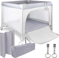 Podróżny kojec dziecięcy Zoni szary