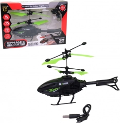 Plastowy helikopter 18,5 × 4 × 11,5 cm z bateriami