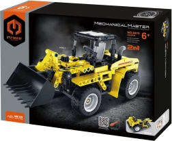 Klocki Mechanical Master 2w1 – ładowarka budowlana i motocykl, 320 elementów