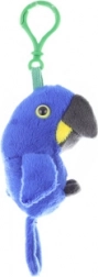 Puszysty brelok ara hiacyntowa