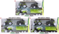 Zestaw plastikowych maszyn rolniczych z przyczepą