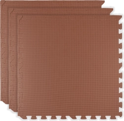 Piankowa mata HUMBI 180 × 60 cm – duże wodoodporne puzzle, bezpieczne dla dzieci, 3 szt., ceglana