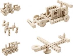 Kreatywny drewniany zestaw konstrukcyjny z 67 elementami