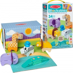 Drewniana układanka safari zwierzątka 34 elementy MELISSA & DOUG