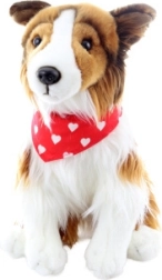 Pluszowa zabawka Długowłosy Collie z chustką