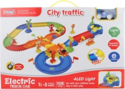 Świecąca droga z autkiem na baterie