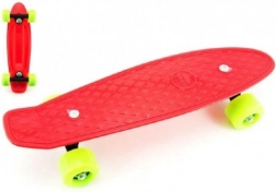 Pennyboard 43 cm z metalowymi osiami, udźwig 60 kg – Czerwony