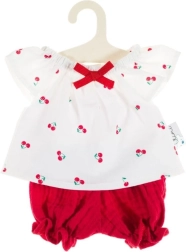 Muślinowy zestaw dla lalek 32 cm wiśnia