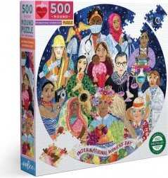 Okrągłe puzzle EEBOO Międzynarodowy Dzień Kobiet 500 elementów