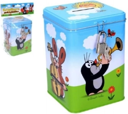 Skarbonka KRTEK, metalowa, z zamkiem 11 × 15 cm