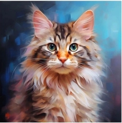 Mozaika diamentowa - Portret kotki